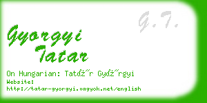 gyorgyi tatar business card